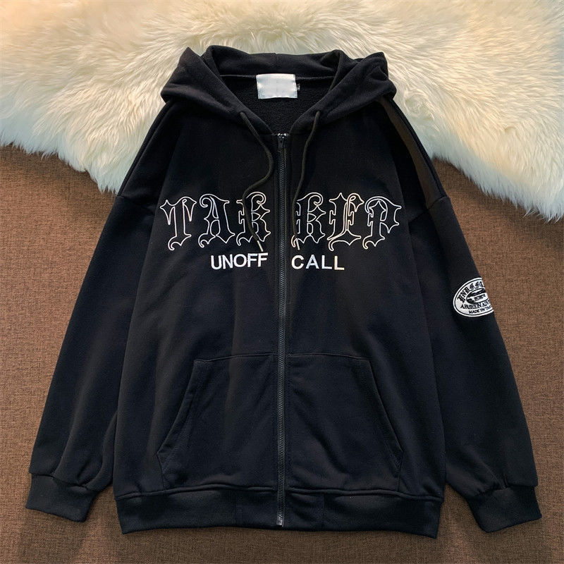 Bluza Oversize z Kapturem i Nadrukiem "UNOFF CALL"