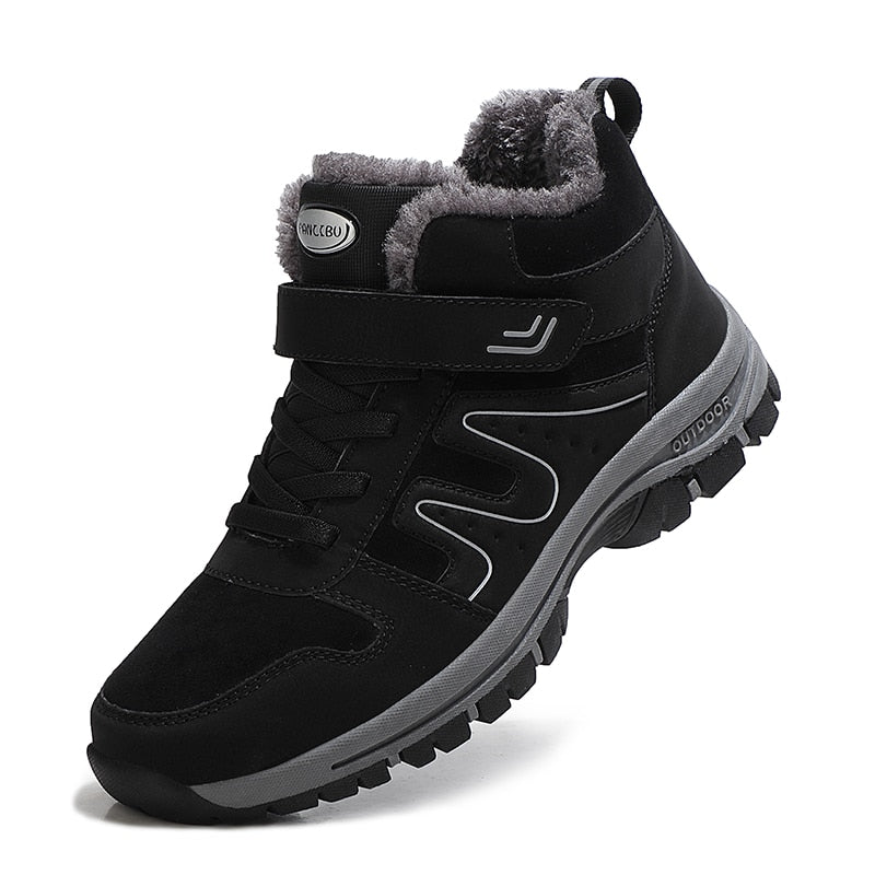 Zimowe buty trekkingowe z ociepleniem i rzepem