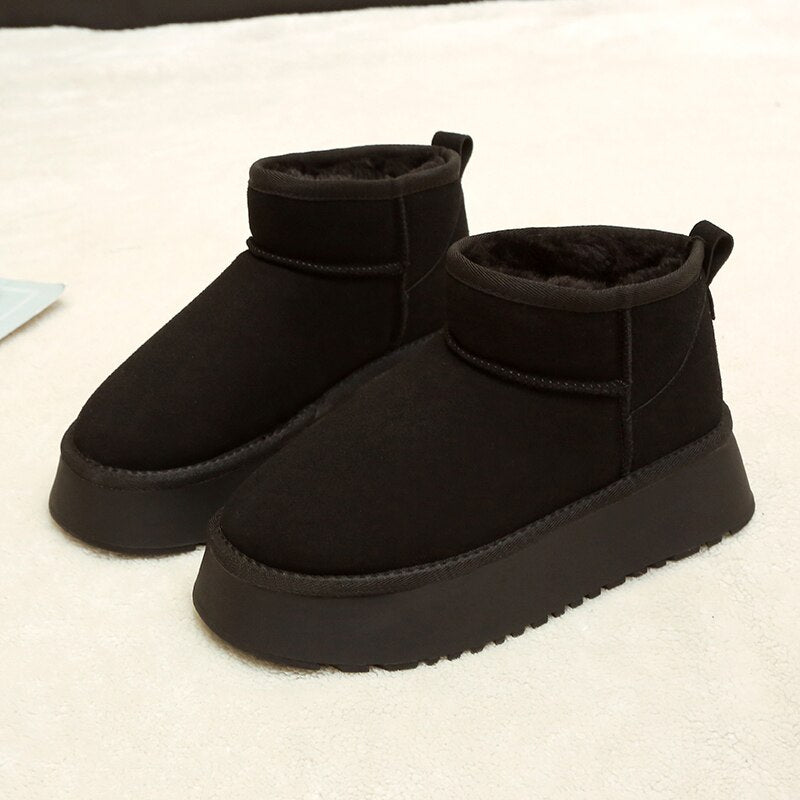 Damskie ocieplane śniegowce zimowe z grubą podeszwą Era