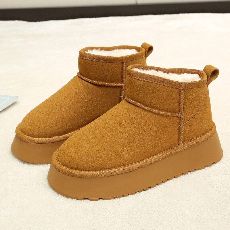 Damskie ocieplane śniegowce zimowe z grubą podeszwą Era