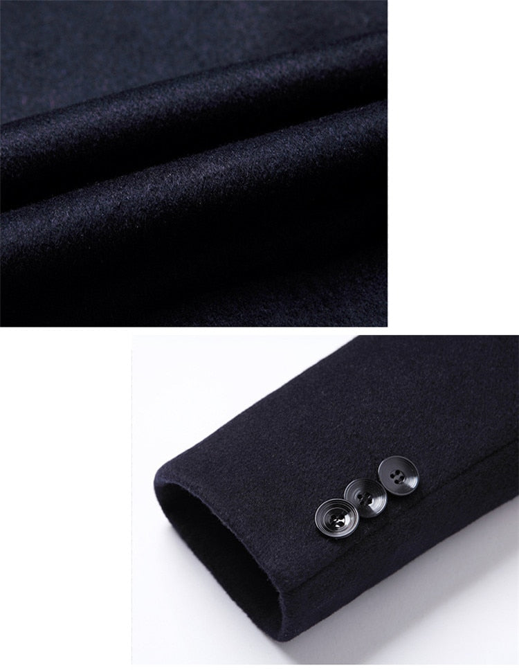 Męski elegancki płaszcz jednorzędowy Bond