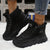 Damskie ocieplane sneakersy zimowe na platformie