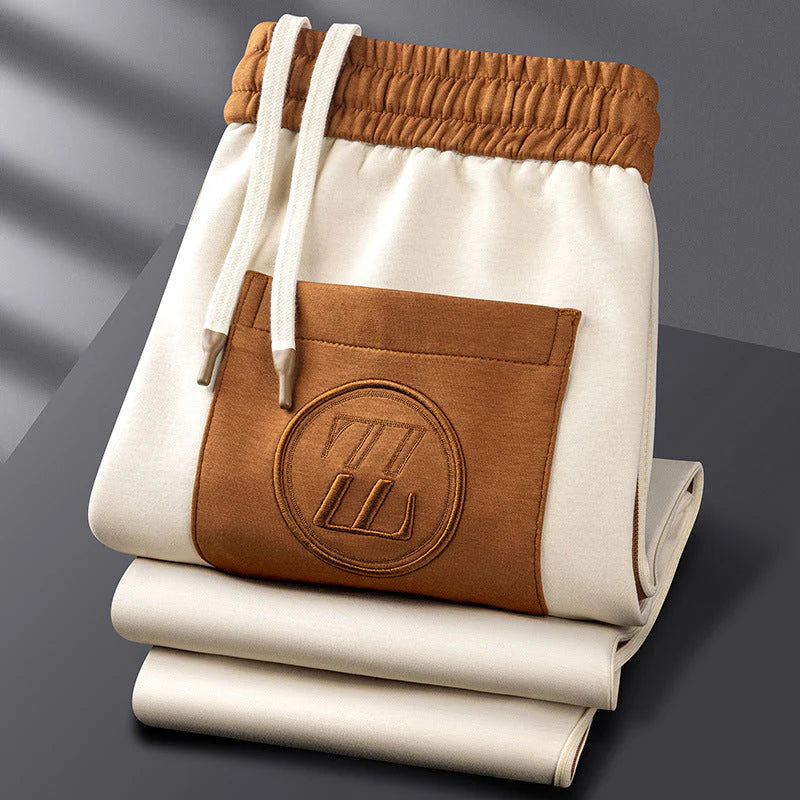 Męski komplet dresowy dwuczęściowy, sportowo-casualowy, z kontrastowymi wstawkami