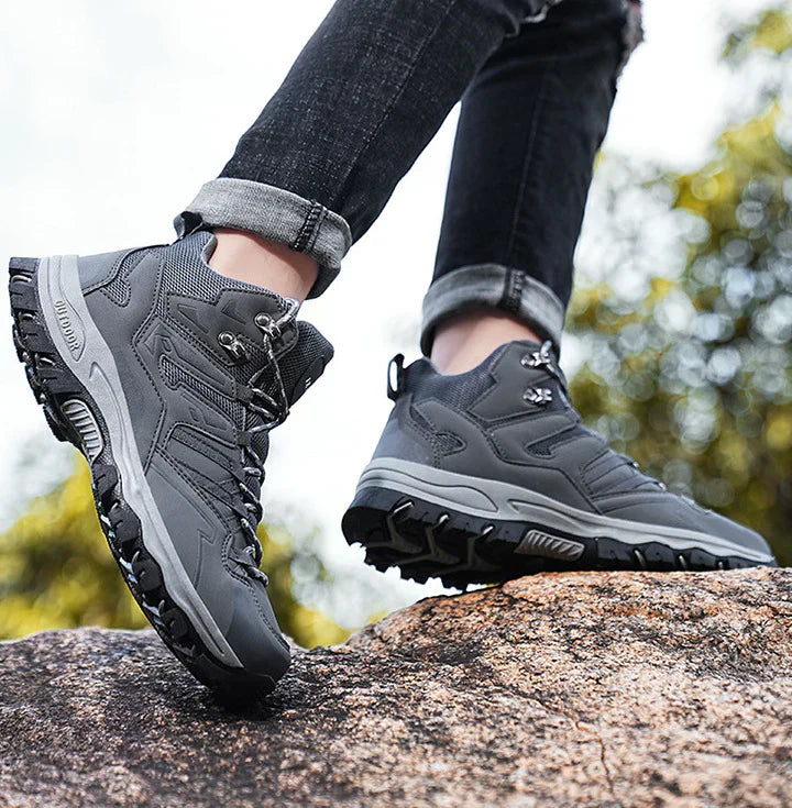 Unisex buty trekkingowe outdoor – wodoodporne, amortyzujące, z wysoką cholewką