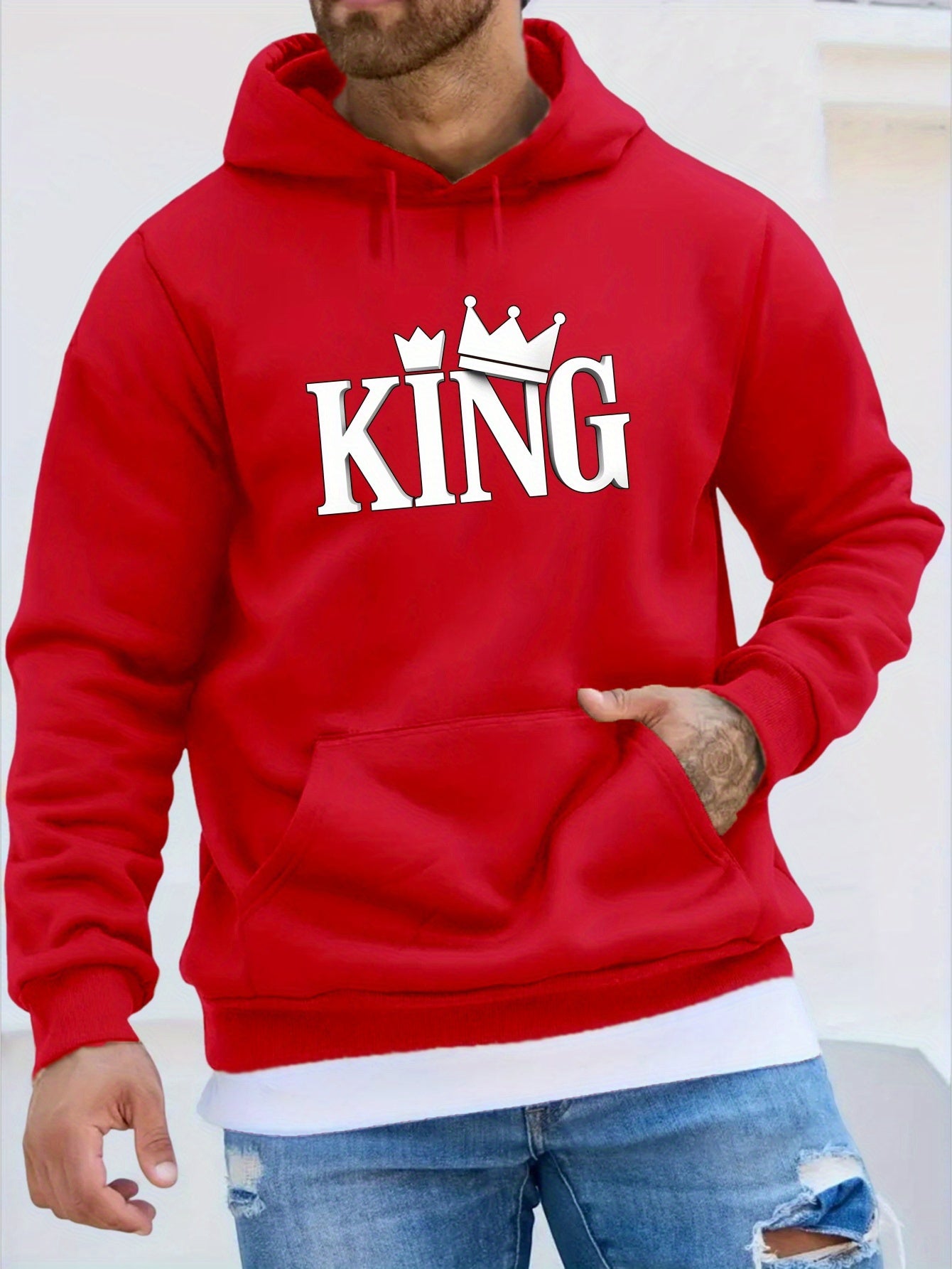 Męska bluza z kapturem "King" dla chłopaka