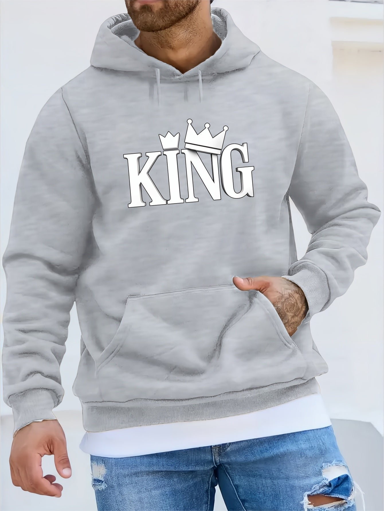Męska bluza z kapturem "King" dla chłopaka