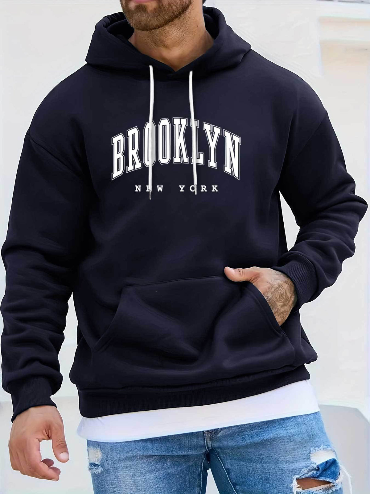 Męska Bluza z Kapturem "Brooklyn New York"