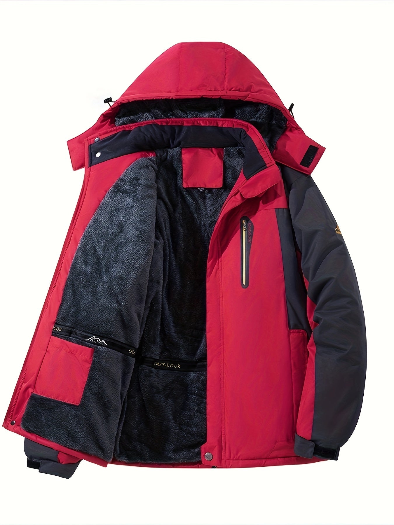 Męska ocieplana kurtka zimowa outdoor z kapturem