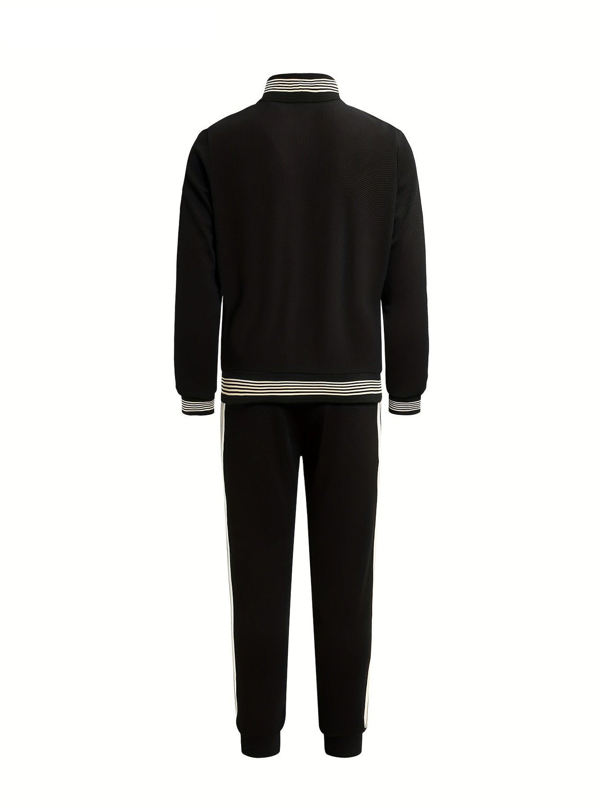 Męski Dresowy Zestaw Sportowy z Kontrastowymi Paskami