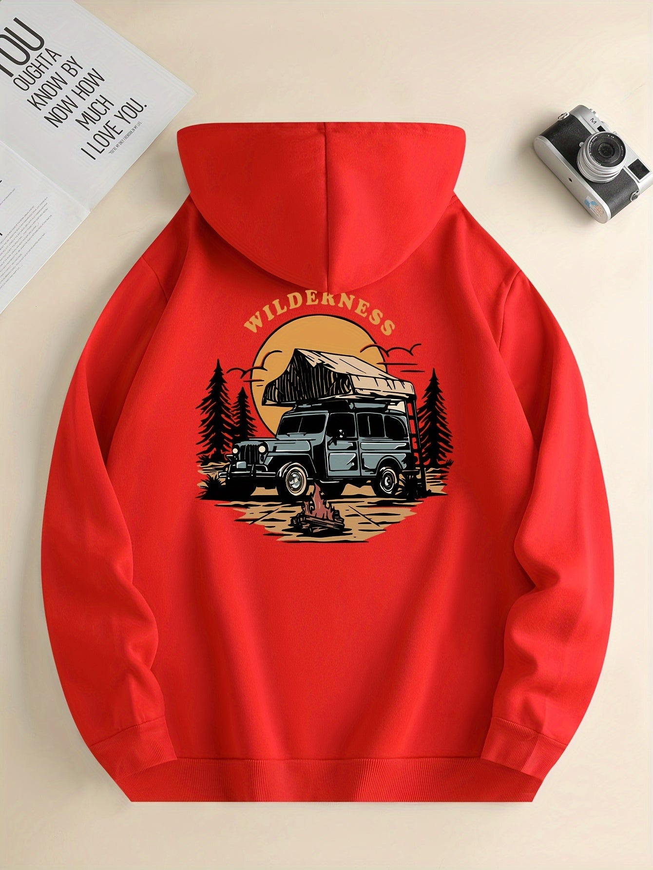 Męska Bluza z Kapturem "Wilderness" z Motywem Off Road