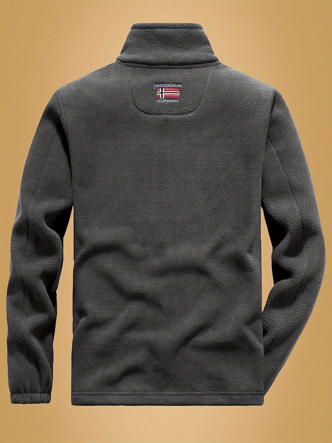 Męska kurtka polarowa z zamkiem i stójką