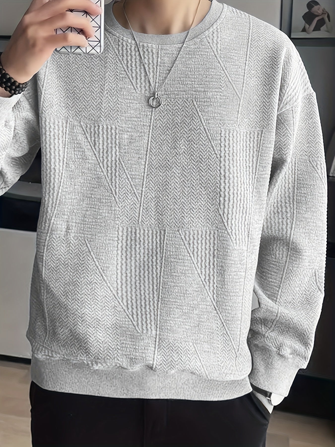Męska Bluza z Teksturowanym Wzorem