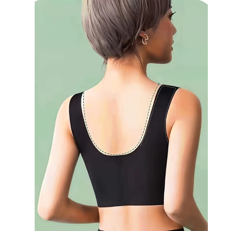 Bezszwowy biustonosz damski push-up typu top – wygodny, elastyczny, niewidoczny pod ubraniem