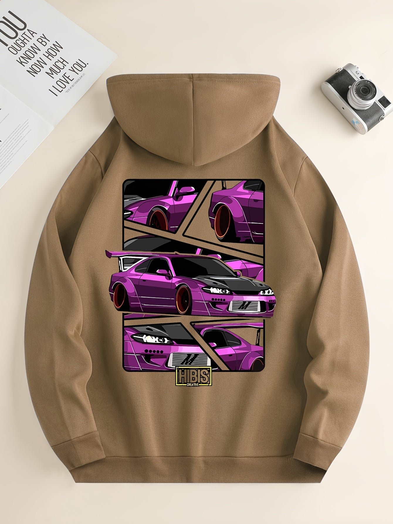 Męska Bluza z Kapturem z Motywem Samochodowym JDM Nissan Silvia