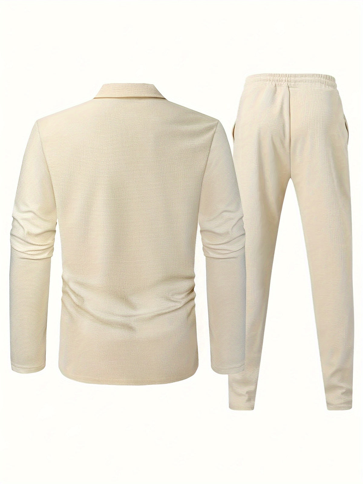 Męski Zestaw Dresowy z Kołnierzykiem i Zamkiem