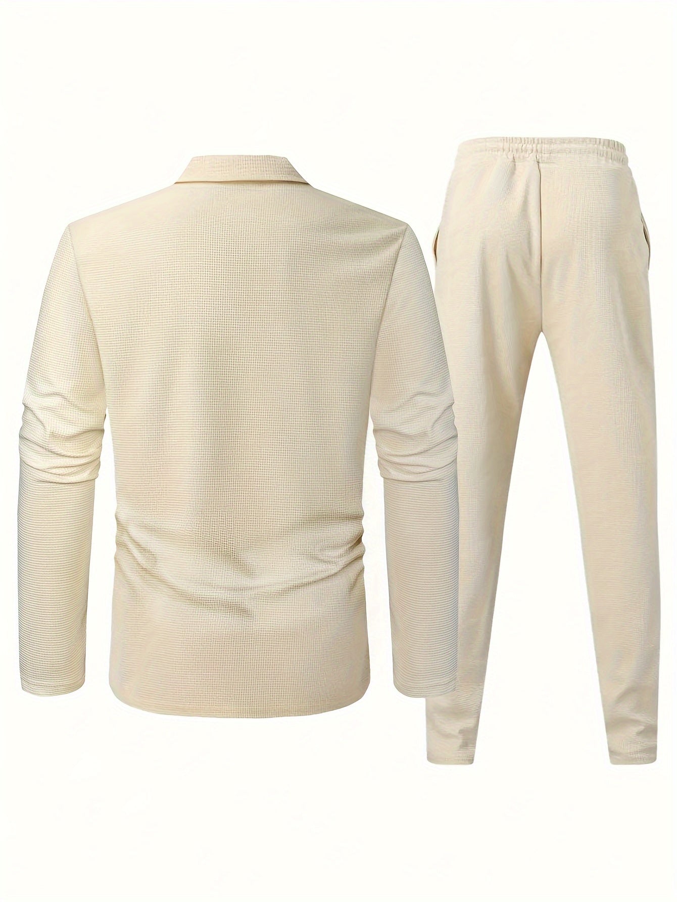 Męski Zestaw Dresowy z Kołnierzykiem i Zamkiem