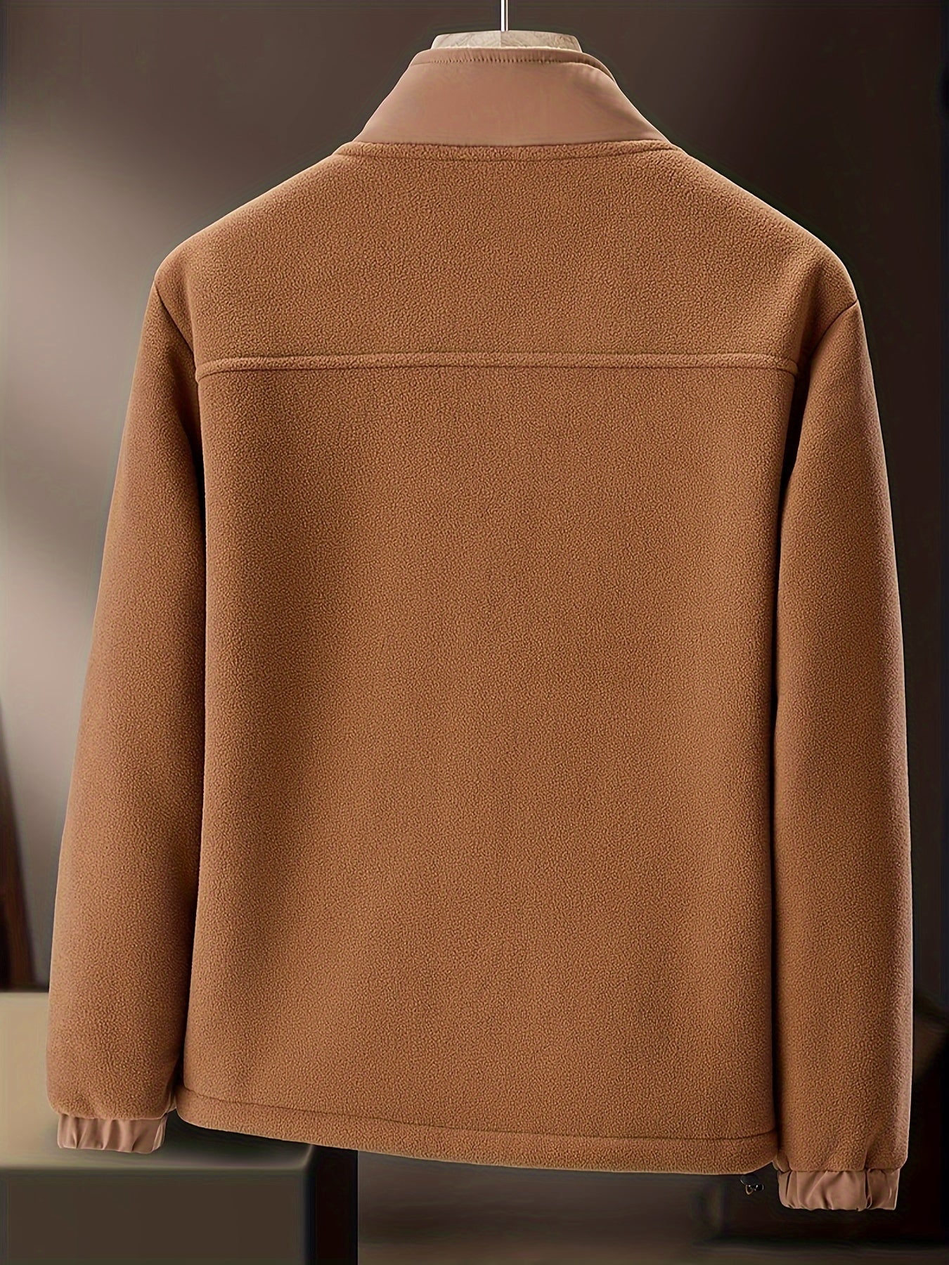 Męska polarowa kurtka z ociepleniem i zamkiem