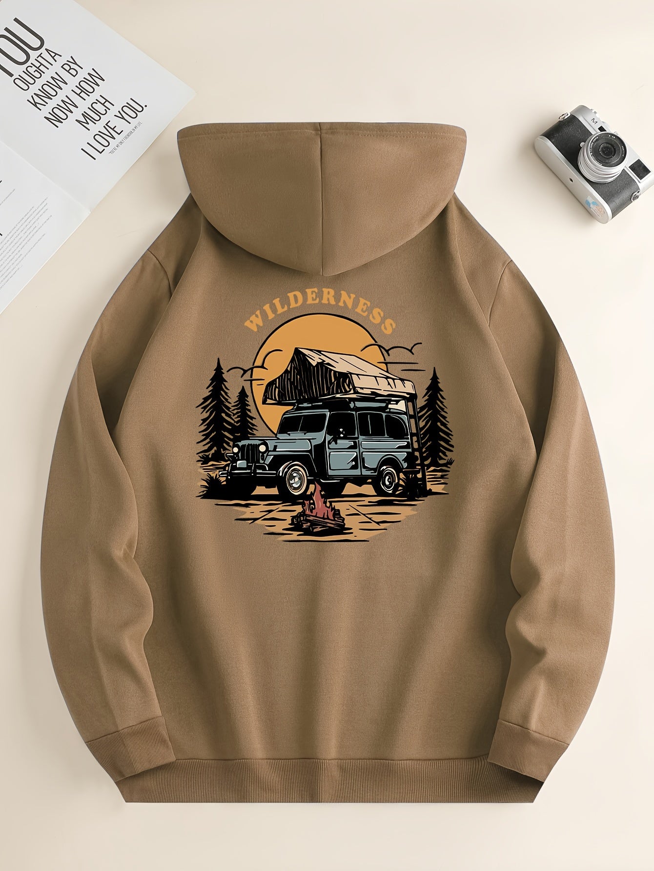 Męska Bluza z Kapturem "Wilderness" z Motywem Off Road