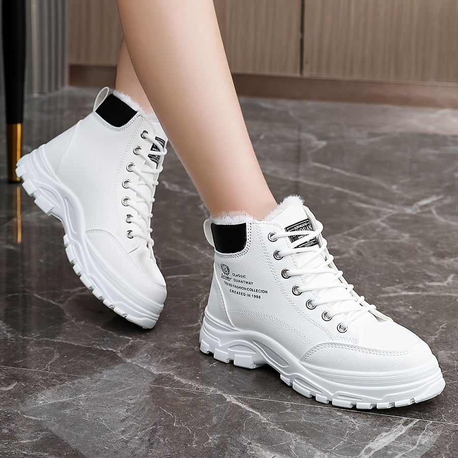 Damskie ocieplane trapery na solidnej podeszwie