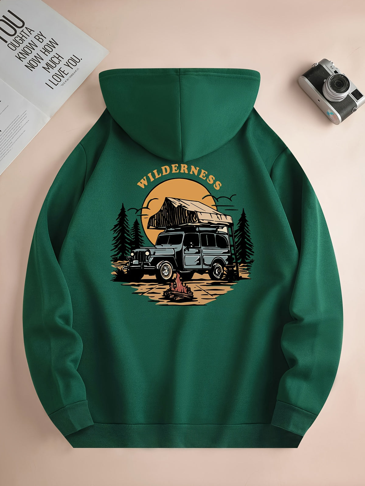 Męska Bluza z Kapturem &quot;Wilderness&quot; z Motywem Off Road