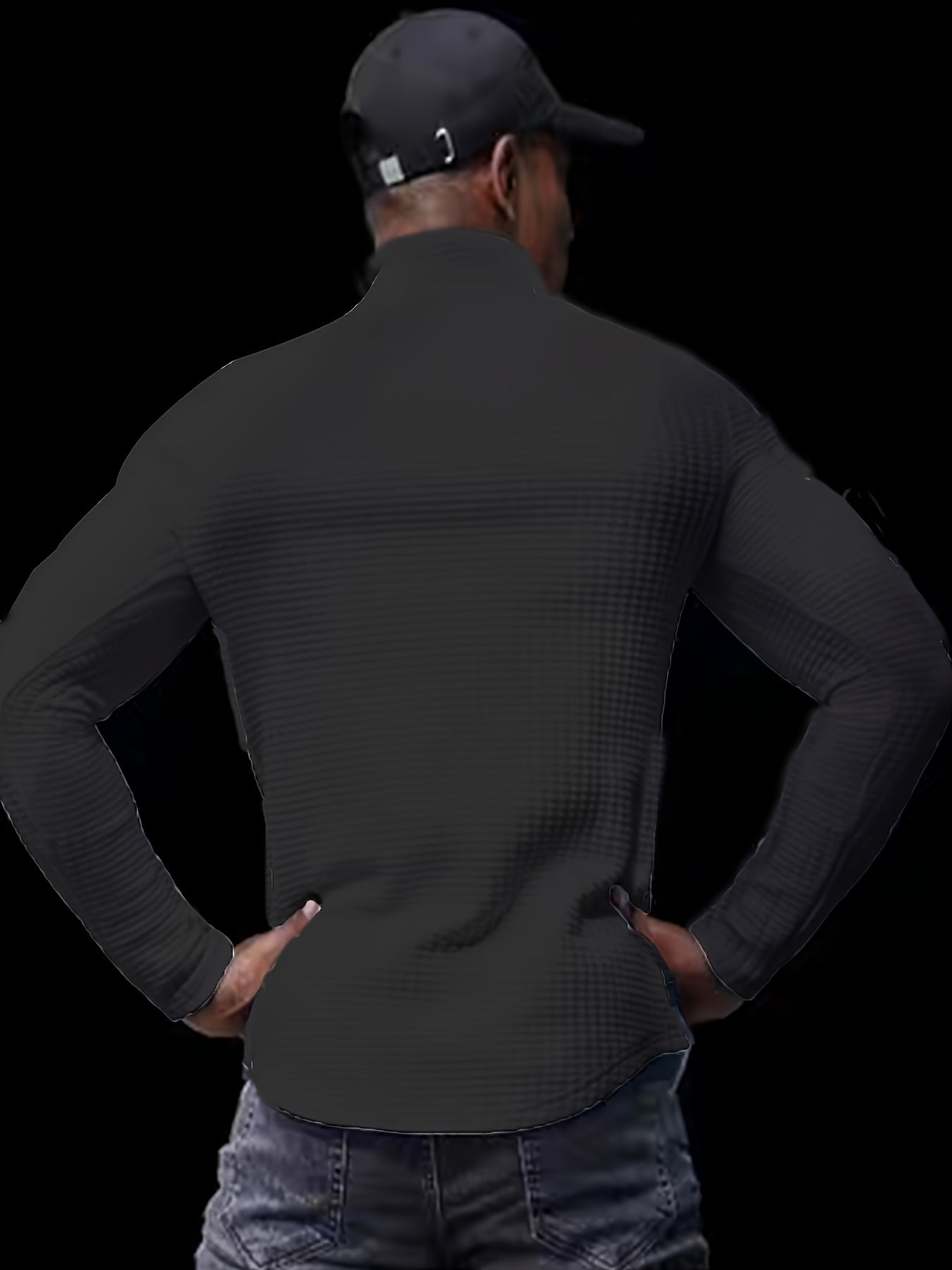 Męski Dopasowany Sweter z Zamkiem