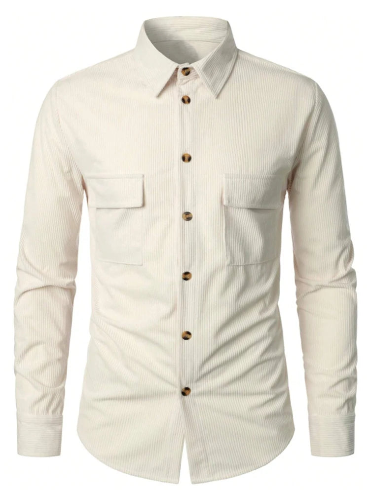 Męska Koszulowa Kurtka z Sztruksu