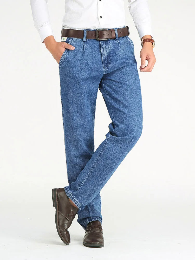Klasyczne Męskie Jeansy Straight Fit
