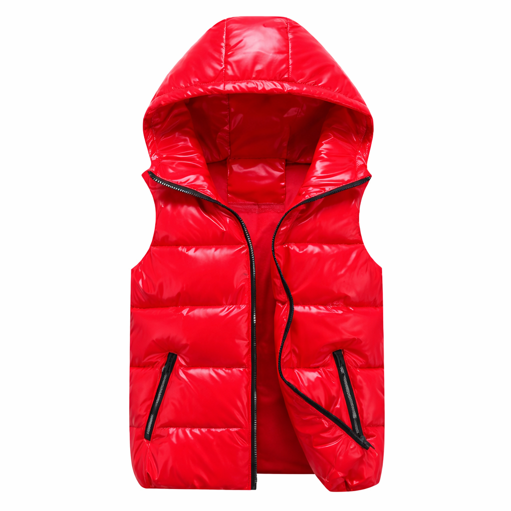 Puchowy męski bezrękawnik z kapturem Jacky