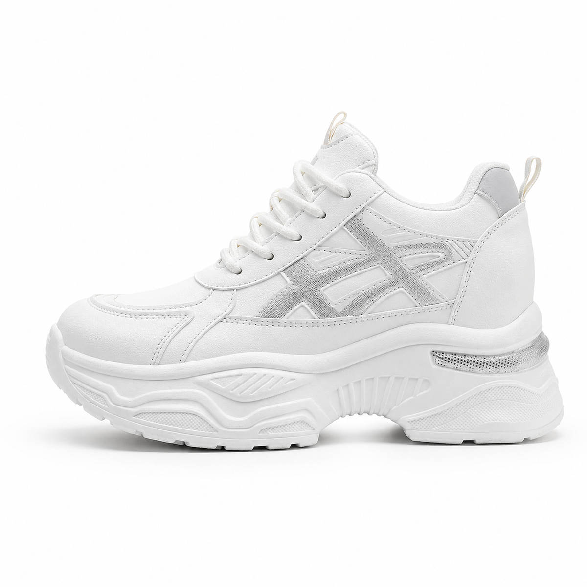 Damskie sportowe sneakersy na platformie