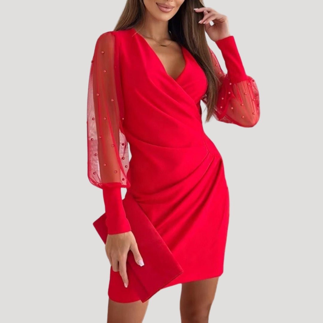 Damska sukienka koktajlowa mini typu bodycon 6