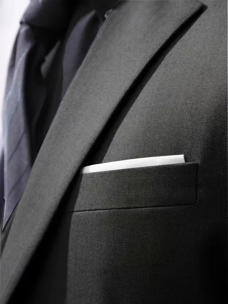 Męski Garnitur 3-Częściowy Slim Fit – Marynarka, Kamizelka i Spodnie