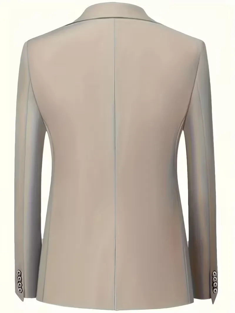 Męski Garnitur 3-Częściowy Slim Fit – Marynarka, Kamizelka i Spodnie