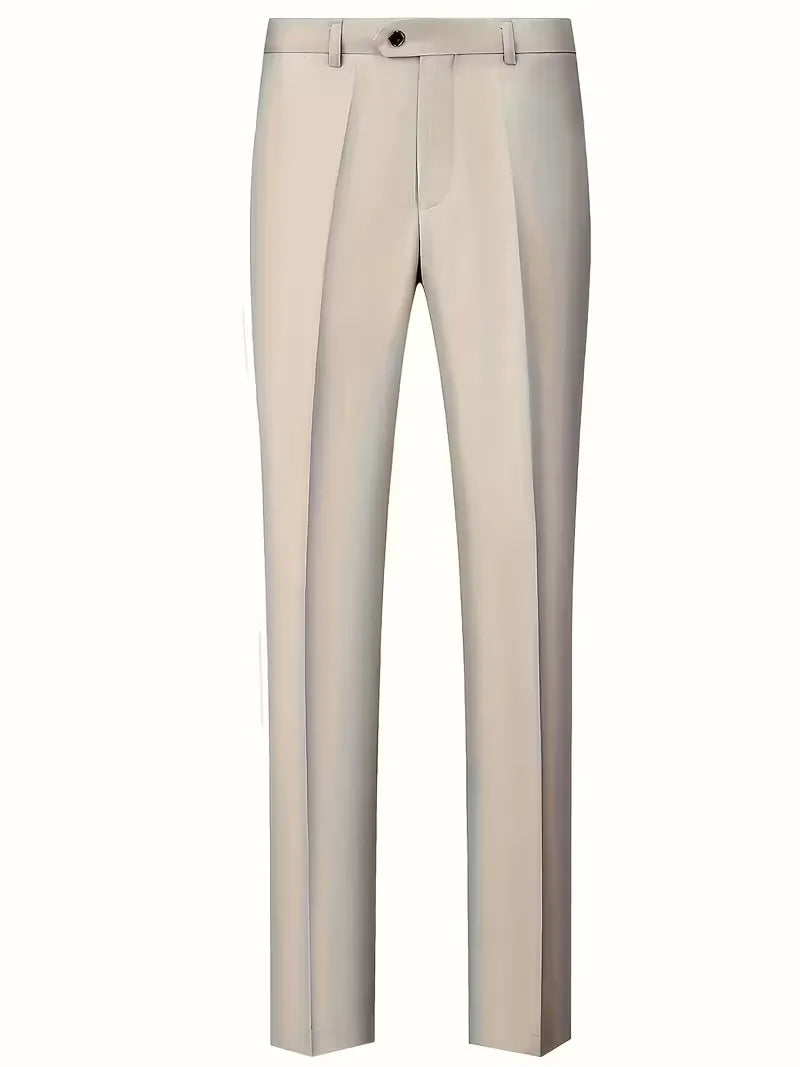 Męski Garnitur 3-Częściowy Slim Fit – Marynarka, Kamizelka i Spodnie
