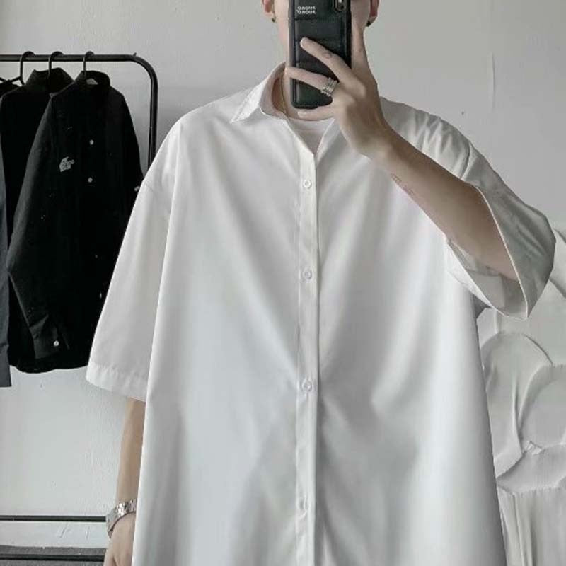 Męska koszula oversize z krótkim rękawem