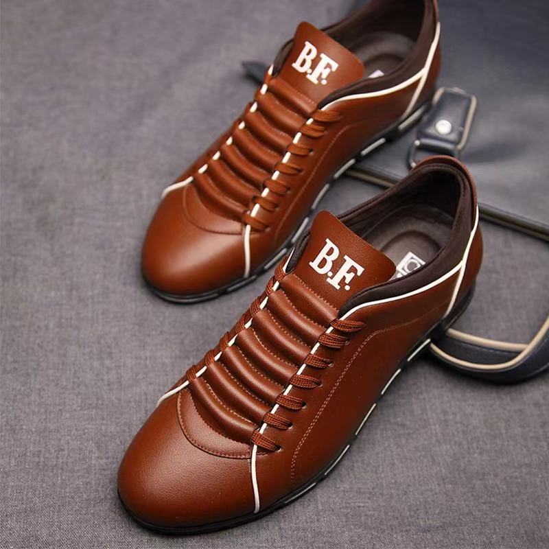 Eleganckie Skórzane Sportowe Buty Męskie