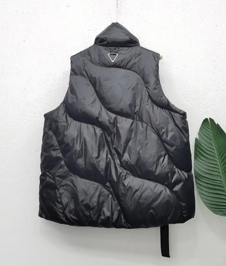 Damska pikowana kamizelka oversize – ciepła i stylowa