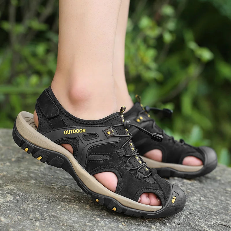Męskie Outdoorowe Sandały z Zamkniętymi Palcami