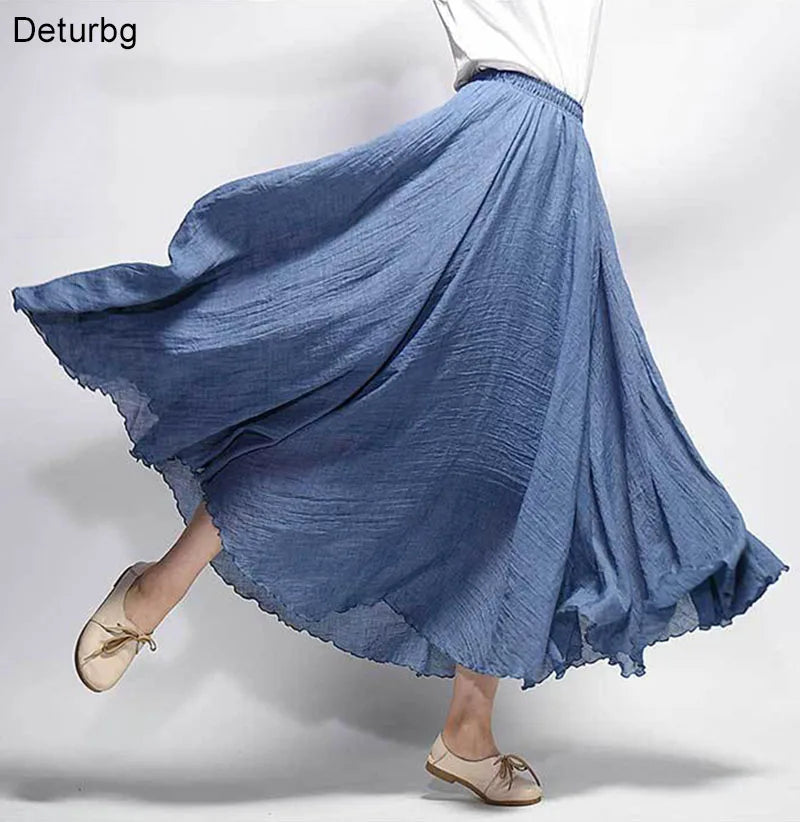 Zwiewna spódnica maxi w stylu casual