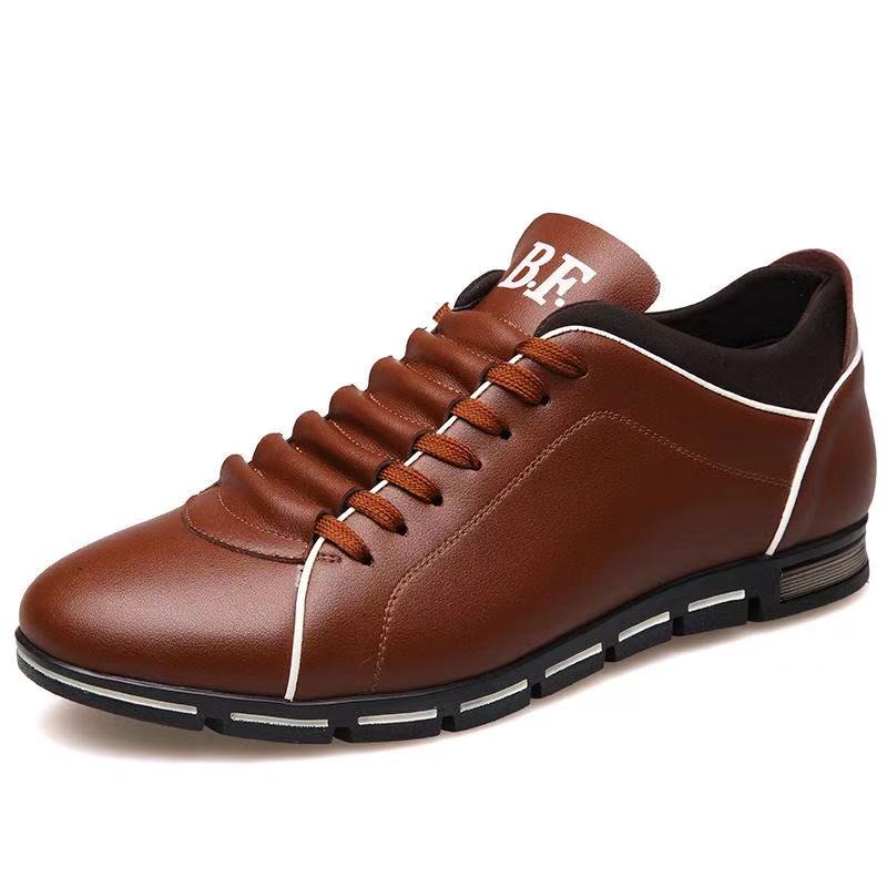 Eleganckie Skórzane Sportowe Buty Męskie