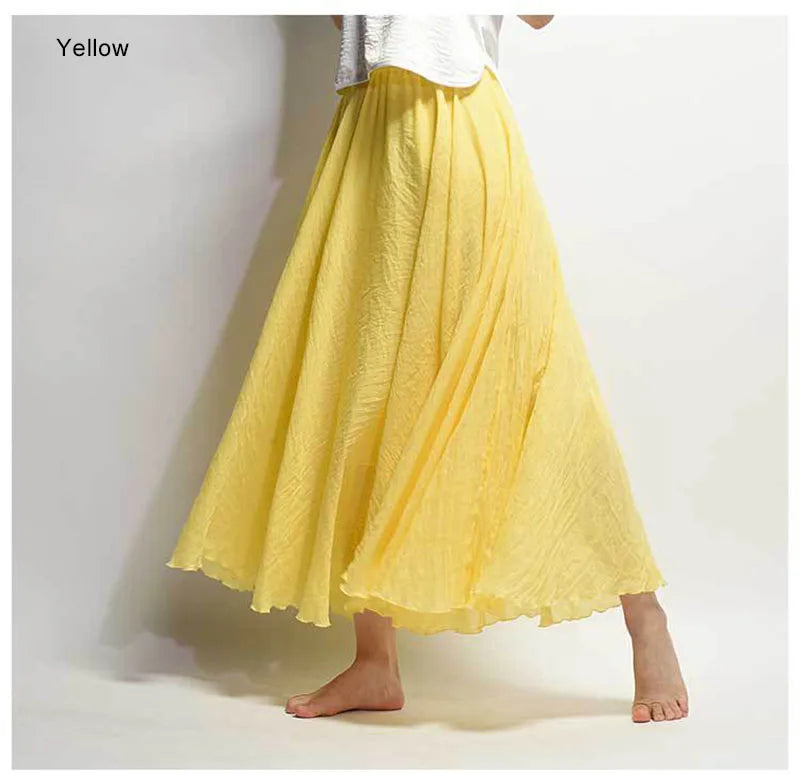Zwiewna spódnica maxi w stylu casual