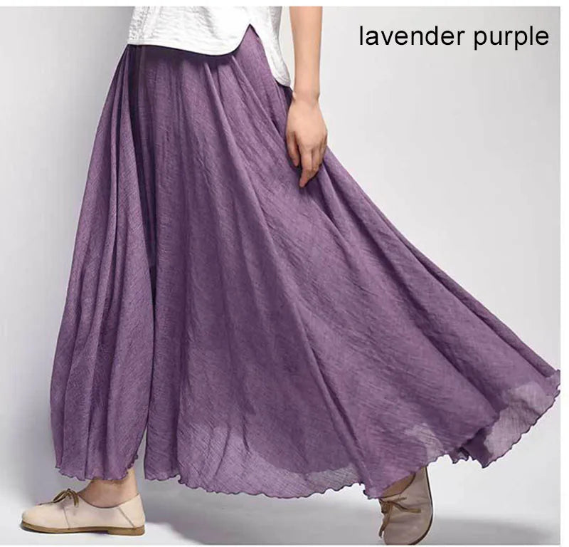 Zwiewna spódnica maxi w stylu casual