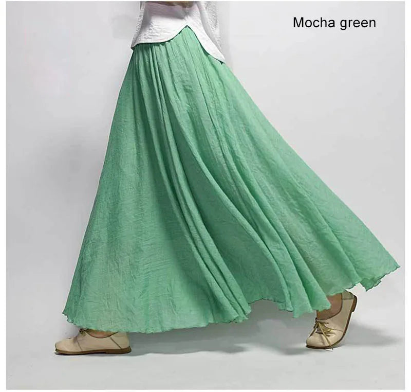 Zwiewna spódnica maxi w stylu casual
