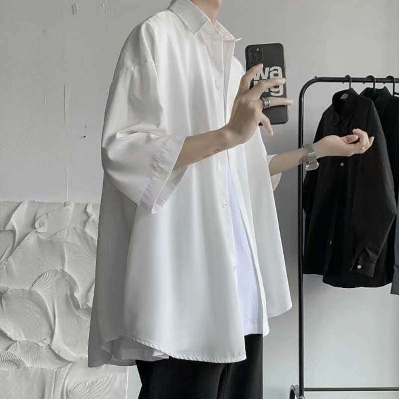 Męska koszula oversize z krótkim rękawem
