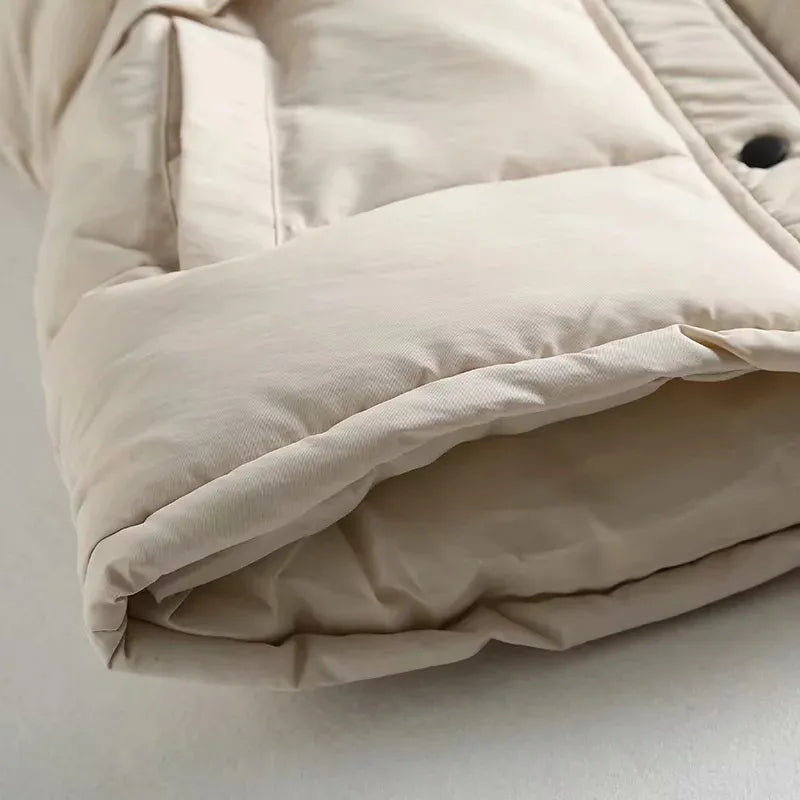 Damska puchowa kamizelka z kołnierzem