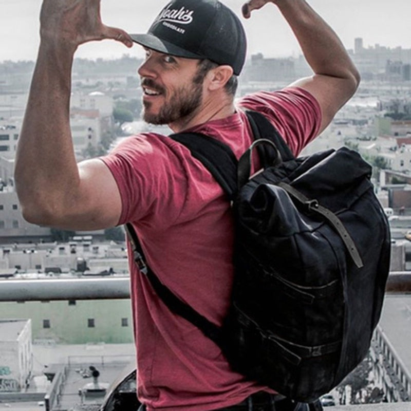 Stylowy Plecak Turystyczny ze Skórzanymi Elementami