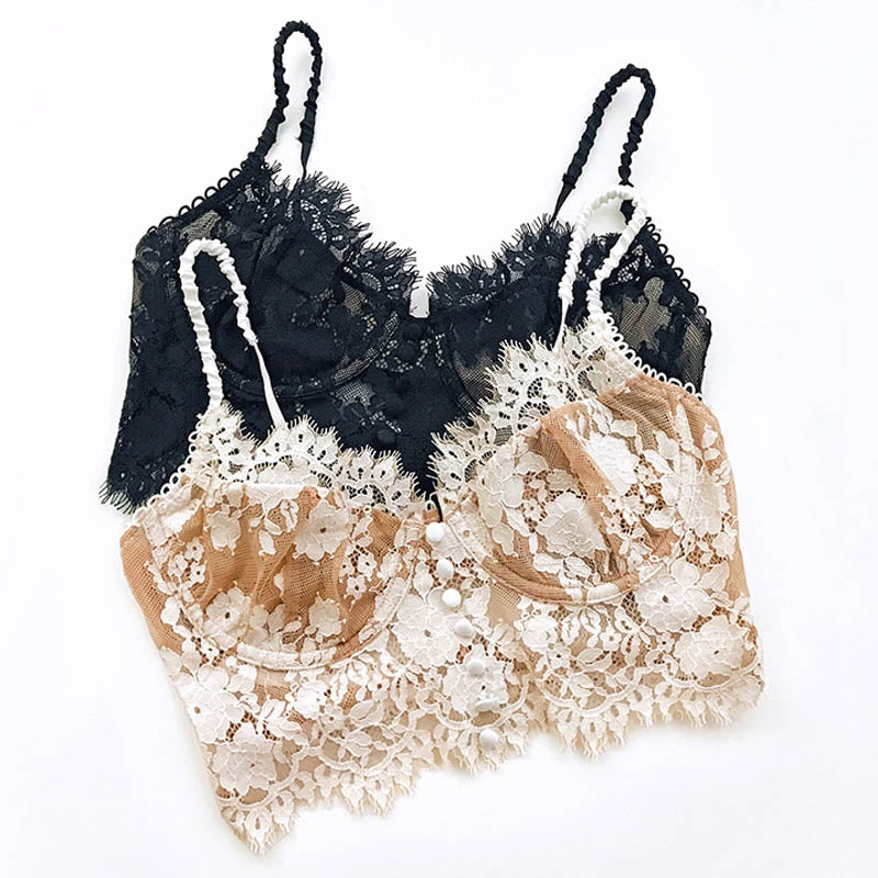 Biustonosz francuski bralette z guzikami