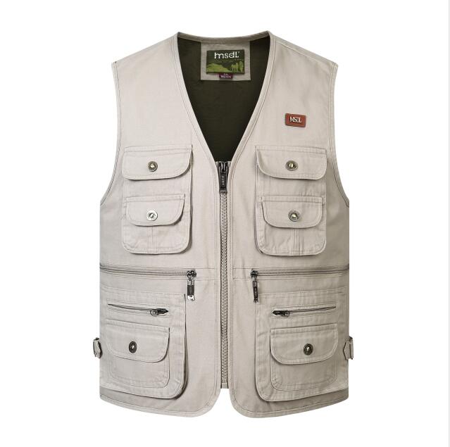 Męska kamizelka wędkarska z wieloma kieszeniami