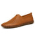 Męskie Skórzane Mokasyny Slip-On z Kontrastową Podeszwą