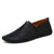 Męskie Skórzane Mokasyny Slip-On z Kontrastową Podeszwą