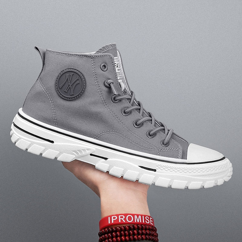 Stylowe i Wytrzymałe Wysokie Trampki Męskie